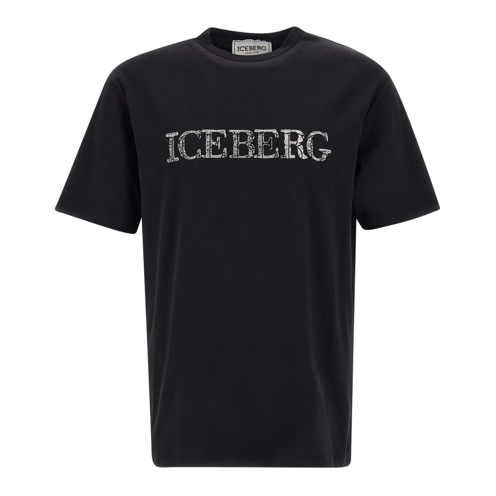Iceberg Losse pasvorm T-shirt Black Heren