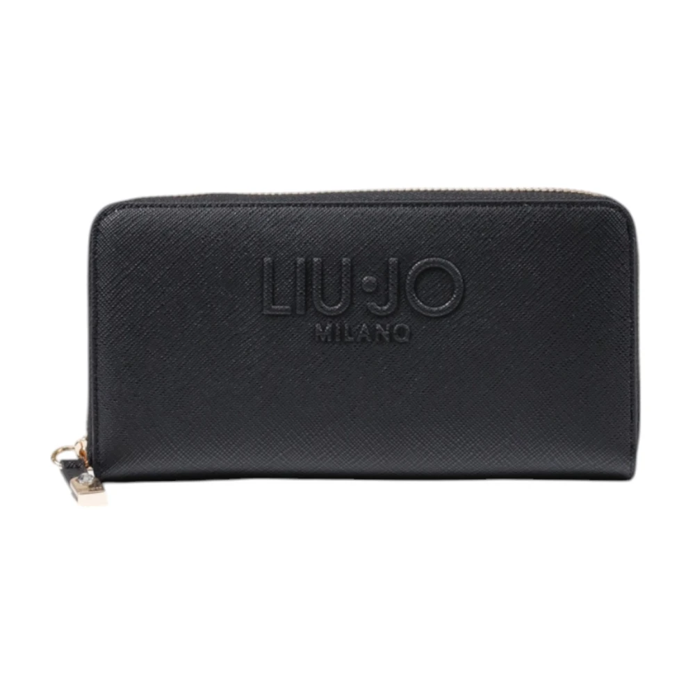 Liu Jo Chique Plain Polyurethaan Portemonnee Black Dames