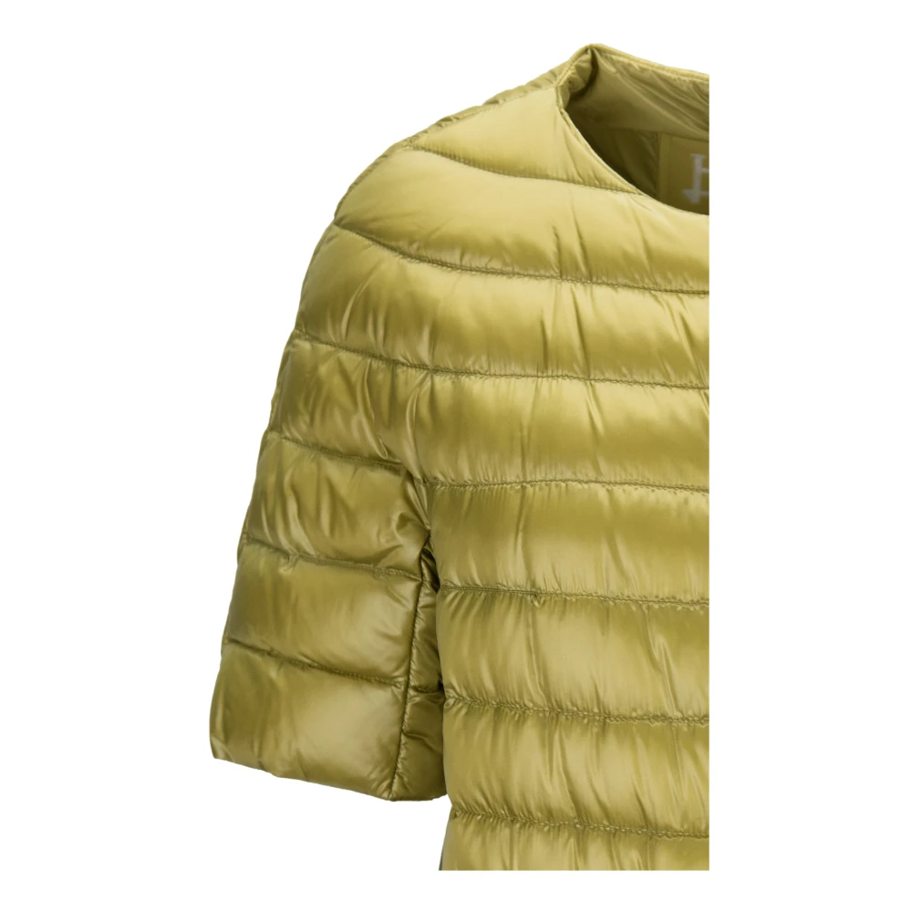 Herno Kort donsjack met automatische knoop Green Dames