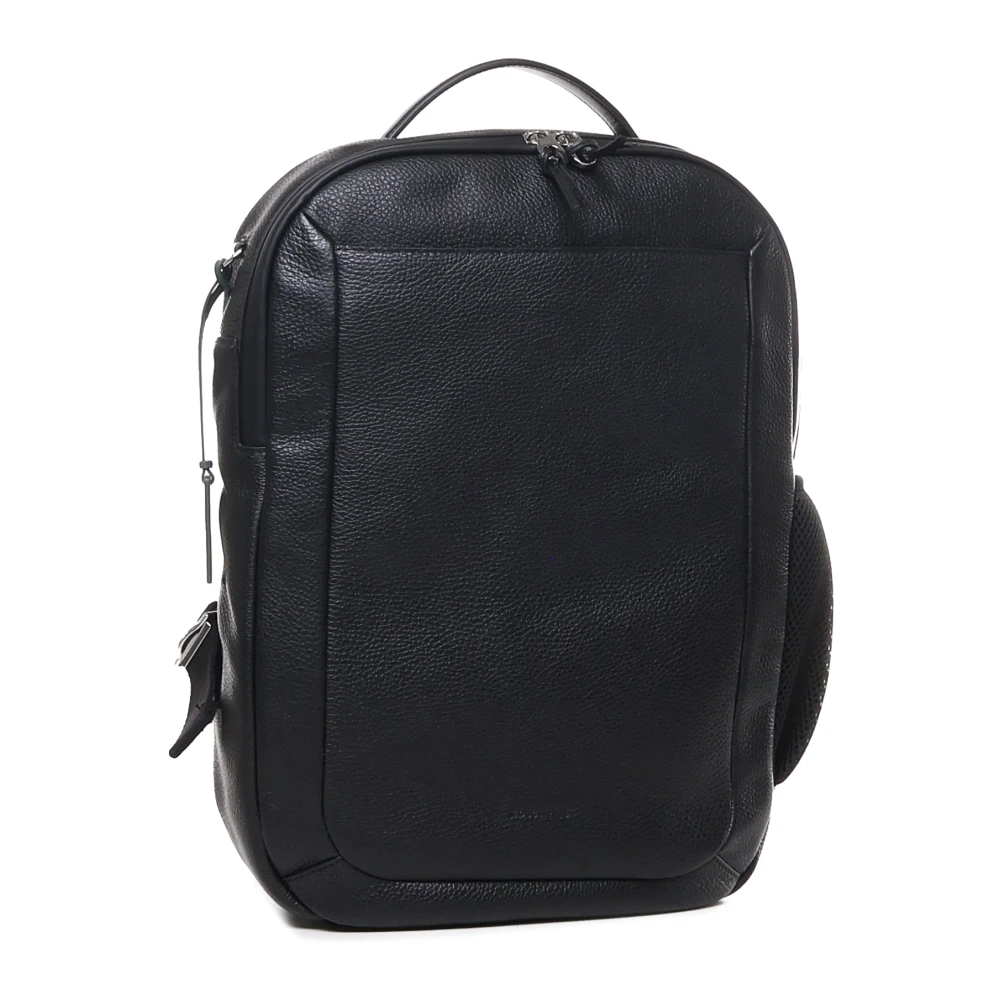 Coccinelle Zwarte Polyamide Rugzak met Ritssluiting Black Dames