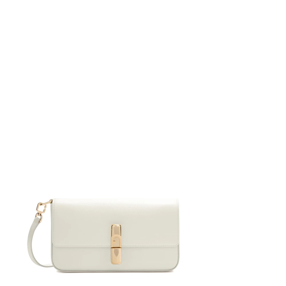 Furla Vrouw Wit Tassen Dames, One Size, Leer, Iride Crossbody
