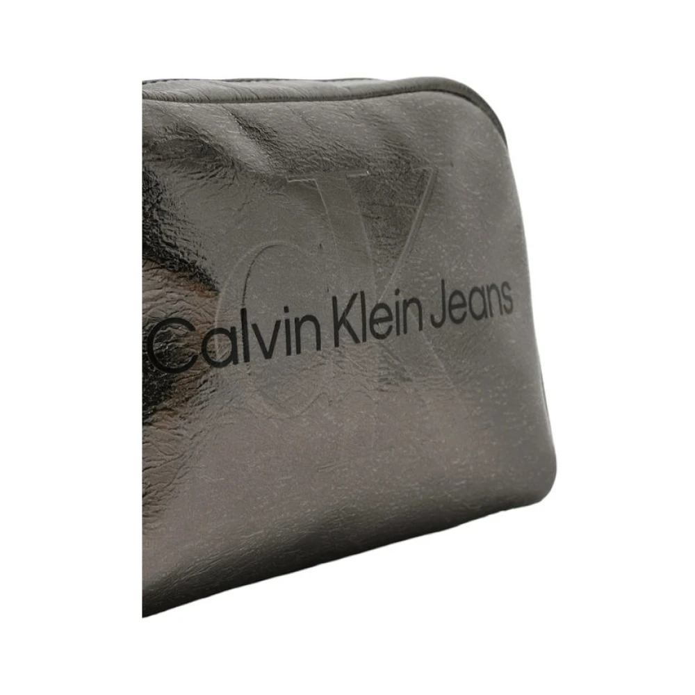 Calvin Klein Jeans Grijze Polyurethaan Handtas Herfst Winter Collectie Gray Dames