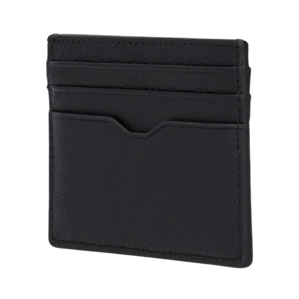 Tommy Hilfiger Slanke Leren Kaarthouder Portemonnee Black Heren
