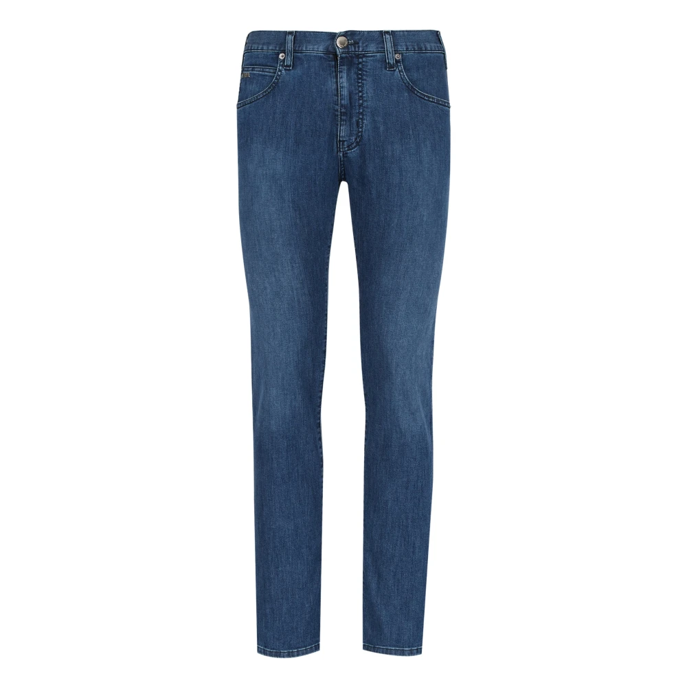 Emporio Armani Slim-Fit Tejano Denim Jeans Blue Dames