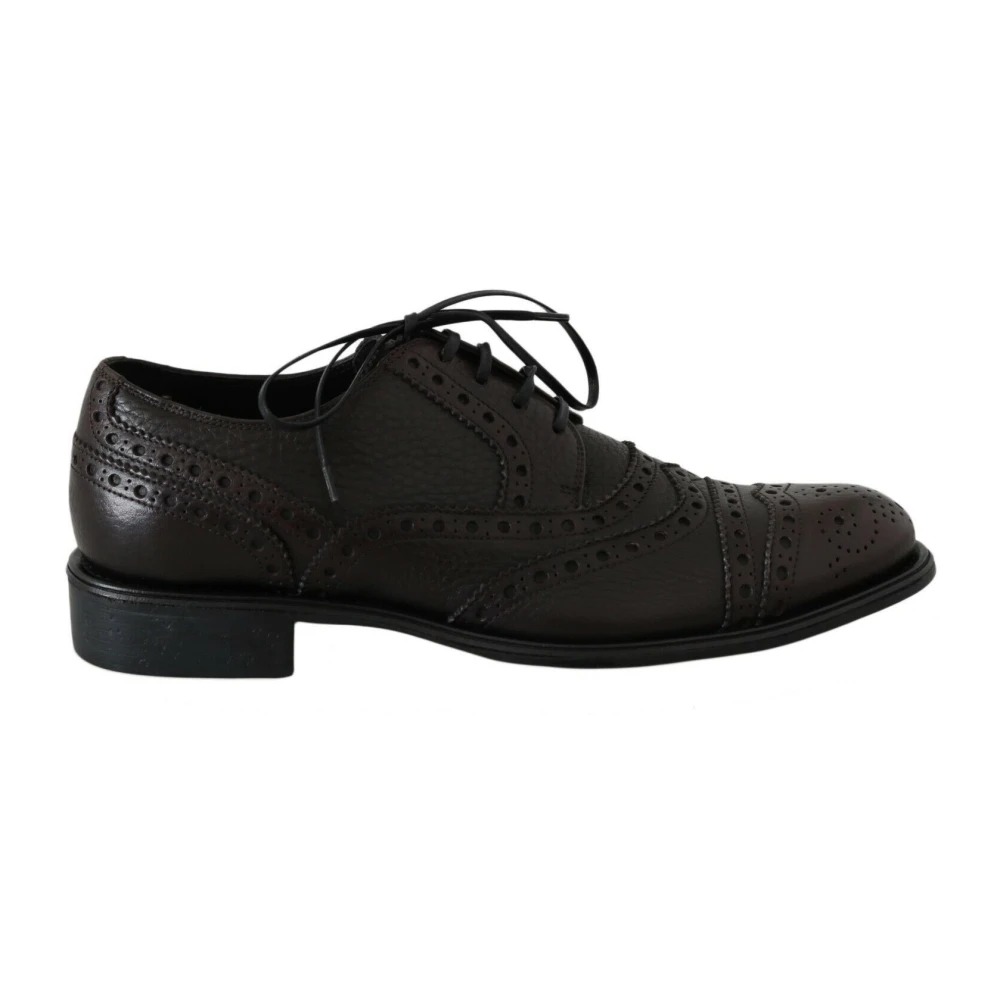 Dolce & Gabbana Men's Brown Derby Wingtip Dress Formal