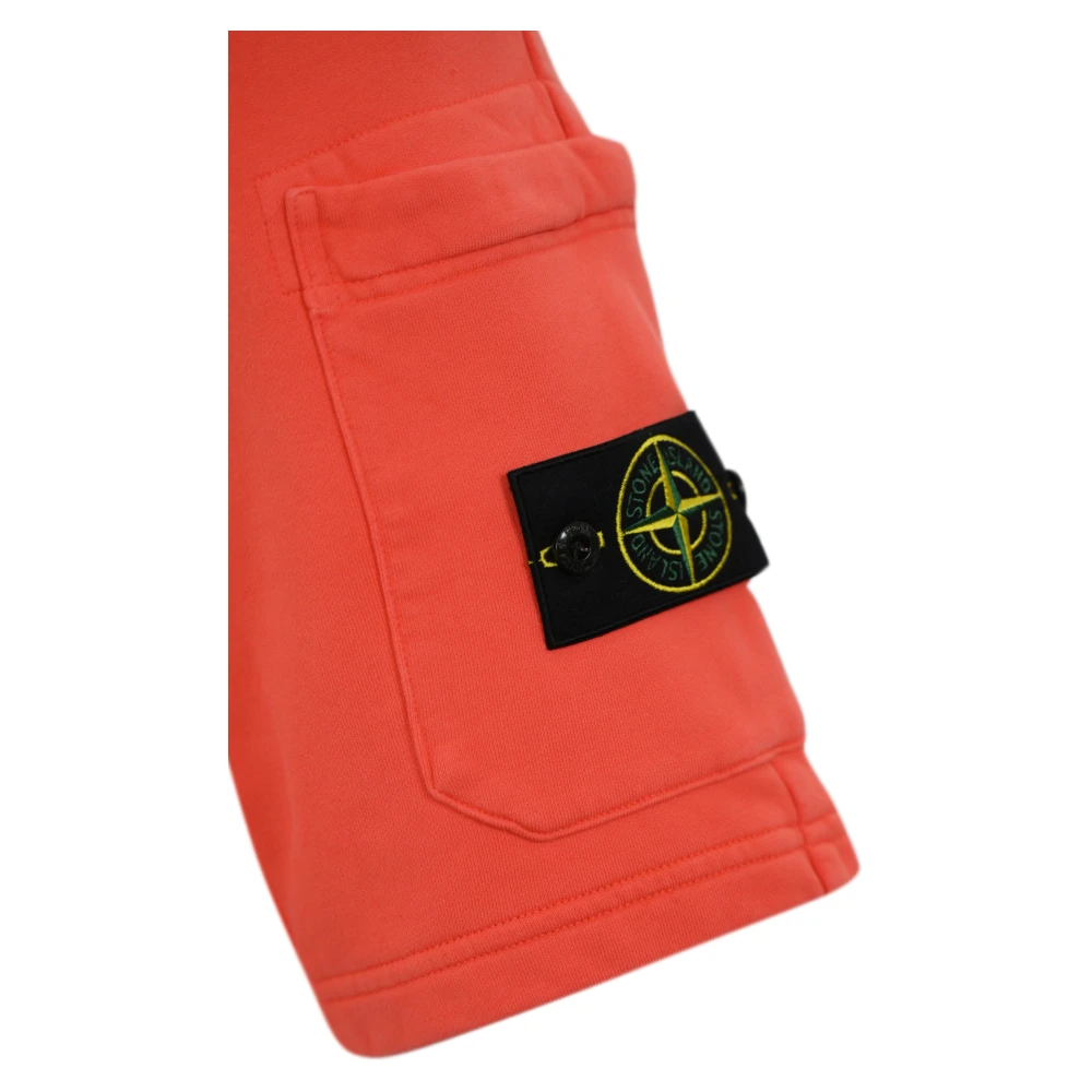 Stone Island Rode katoenen Bermuda shorts Red Heren