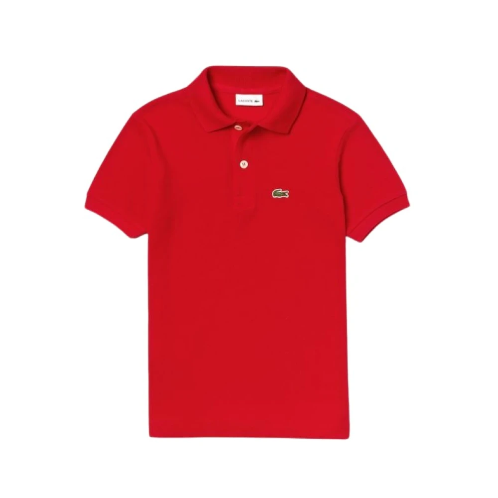 Lacoste Röd Polo Skjorta Bomull Regular Fit Red, Pojke