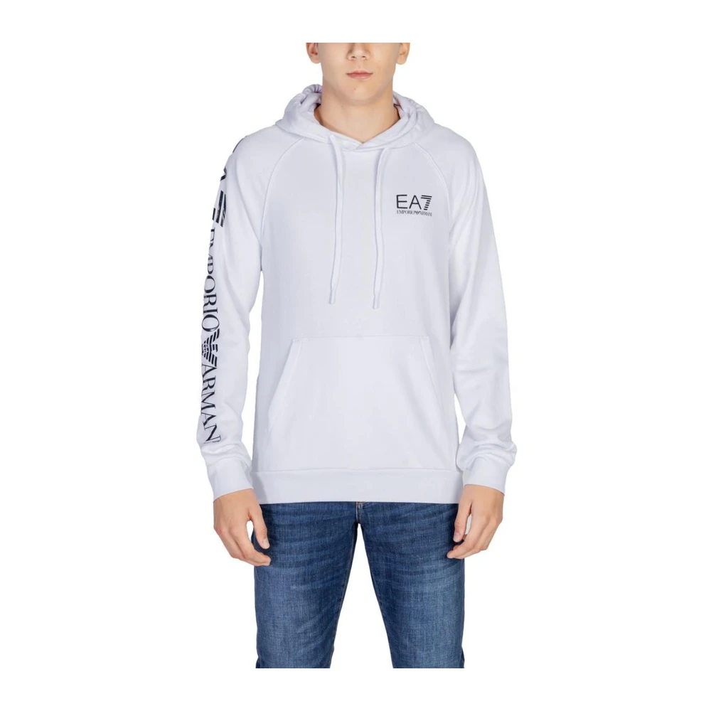 Emporio Armani EA7 Heren Sweatshirt Herfst Winter Collectie White Heren