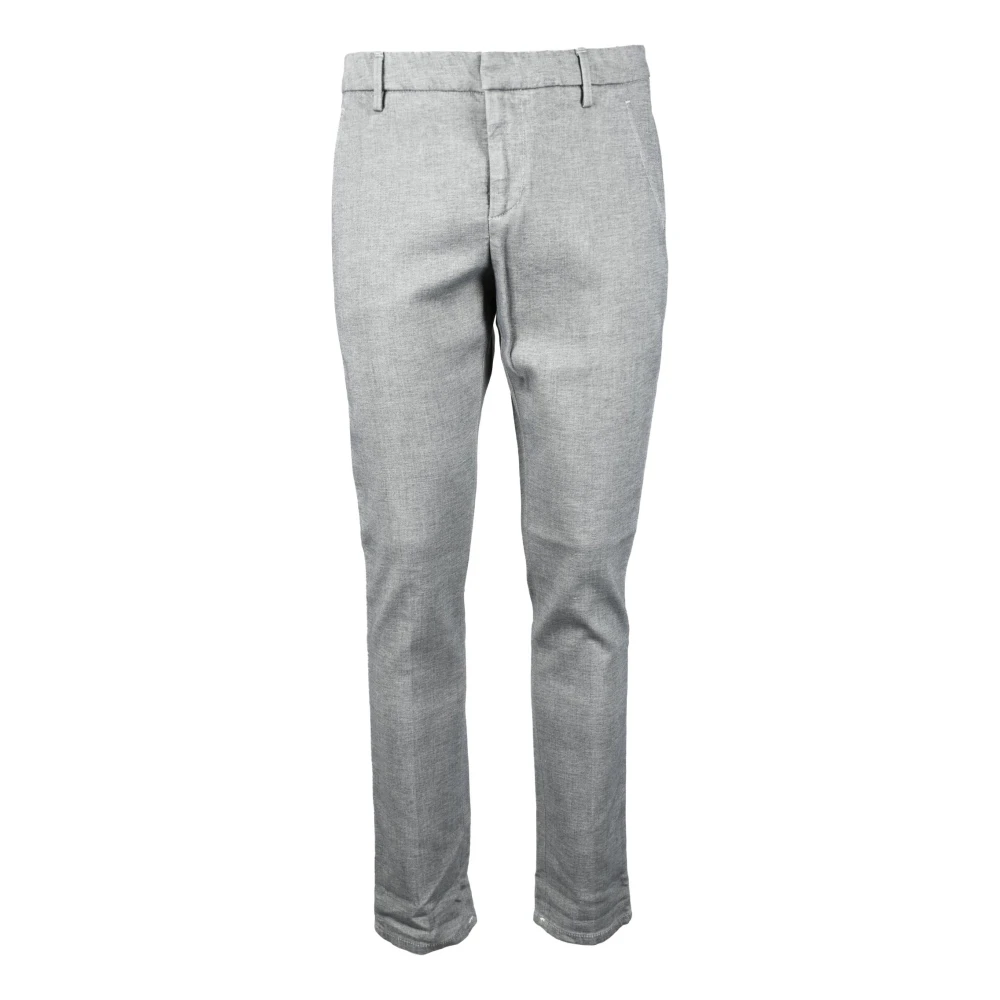 Dondup Katoen Elastaan Broek Gray Heren