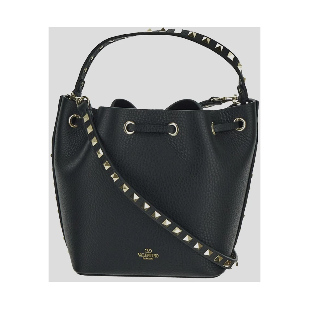 Valentino Garavani Leren Bucket Bag Black Dames