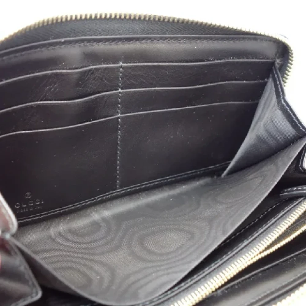 Gucci Vintage Pre-owned Leather wallets Black Dames