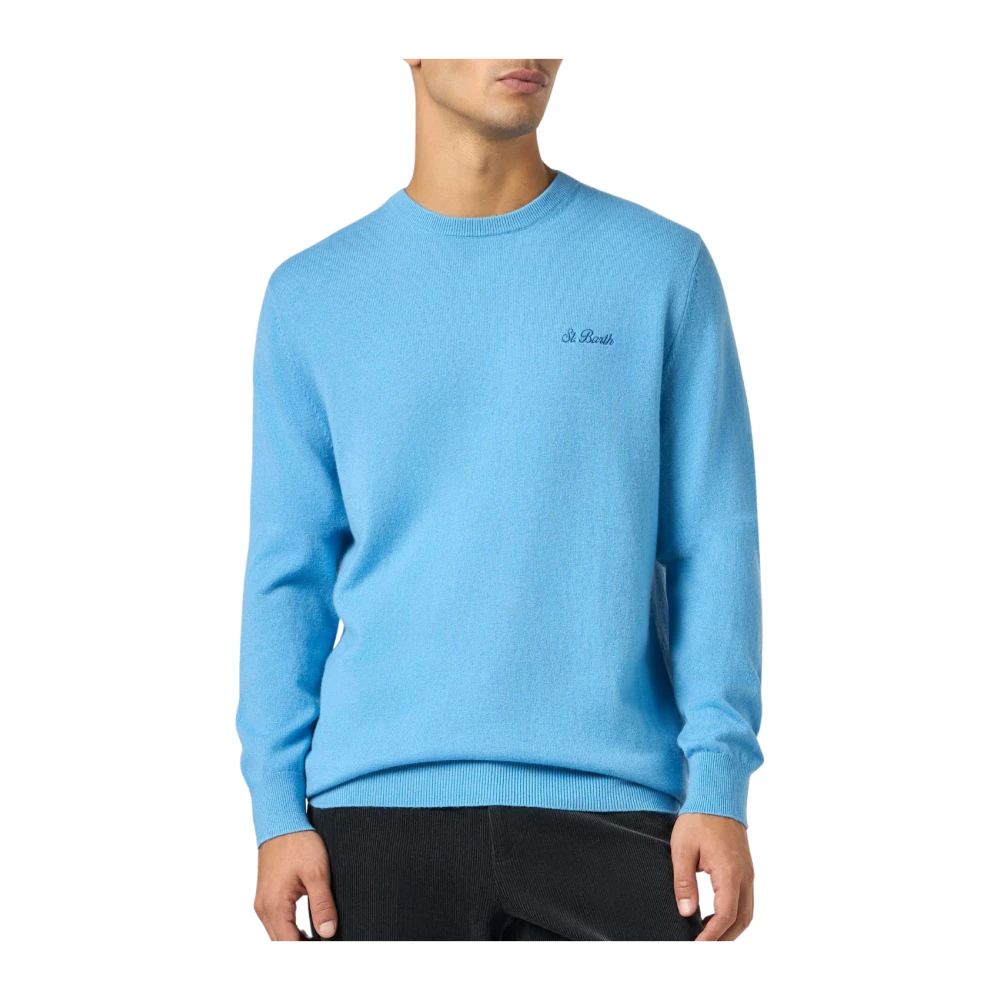 Saint Barth Regent Blend Ronde Hals Sweater Blue Heren