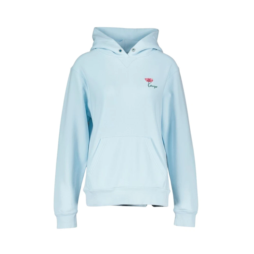 Kenzo Women's Blue Hoodies, S, Tulip Sweatshirt