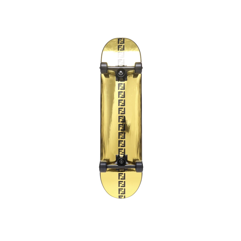 Fendi Iconisch Logo Houten Accessoire Zwart Goud Black Heren