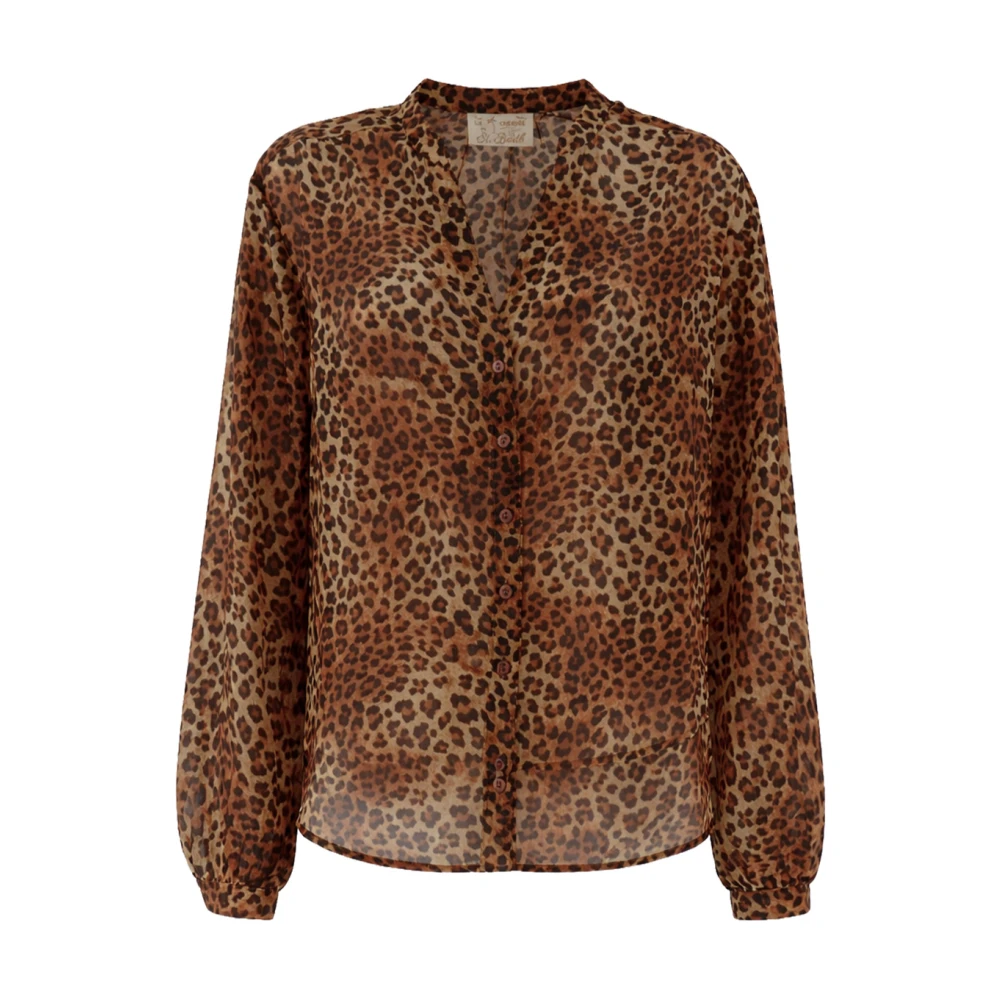 Mc2 Saint Barth Brown Blouses, Female, S, Harper Blouse