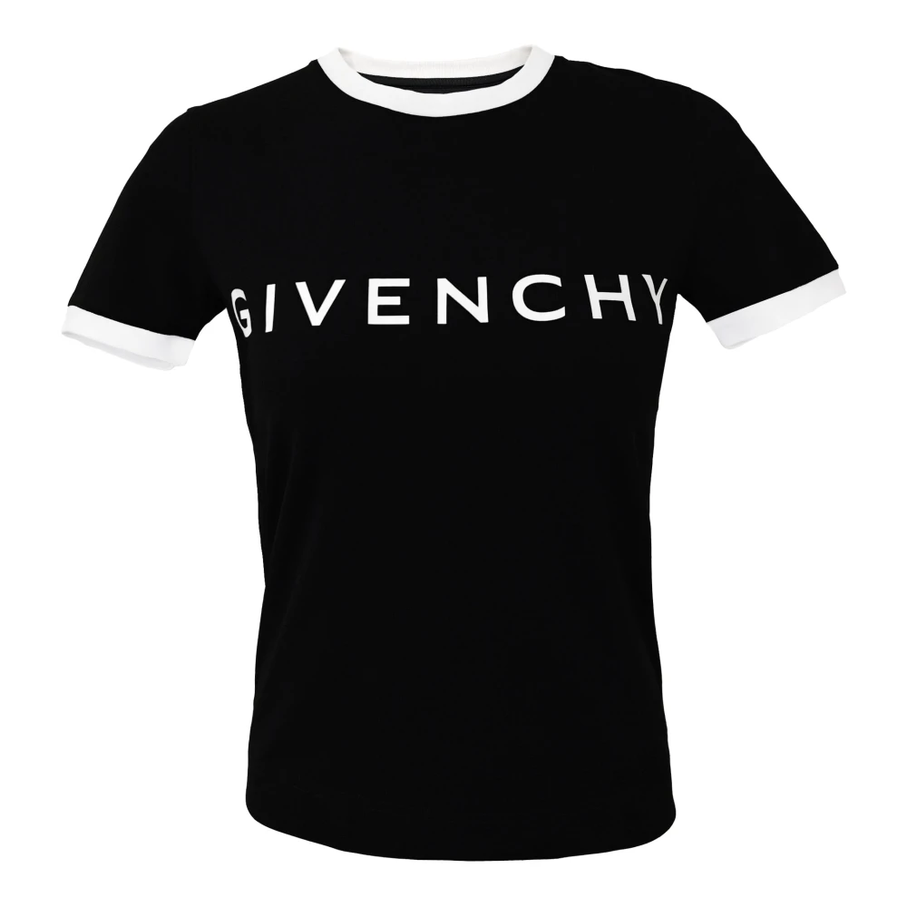 Givenchy Signature Print T-Shirt Black Dames
