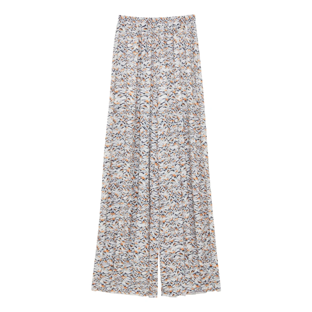 Patrizia Pepe Tribal Print Wide Leg Palazzo Byxor Beige, Dam