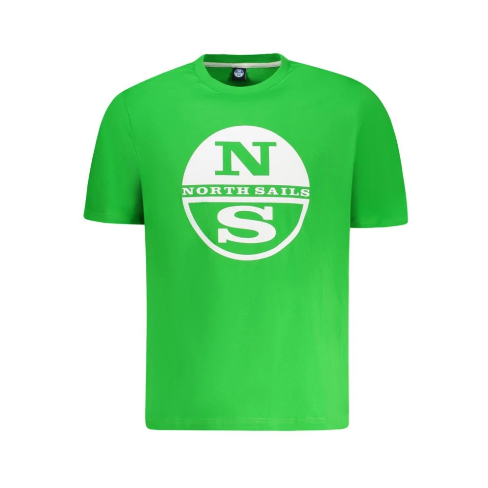 North Sails Men's Green Cotton T-Shirt Bold Print - T-Shirts - 3XL- Tops