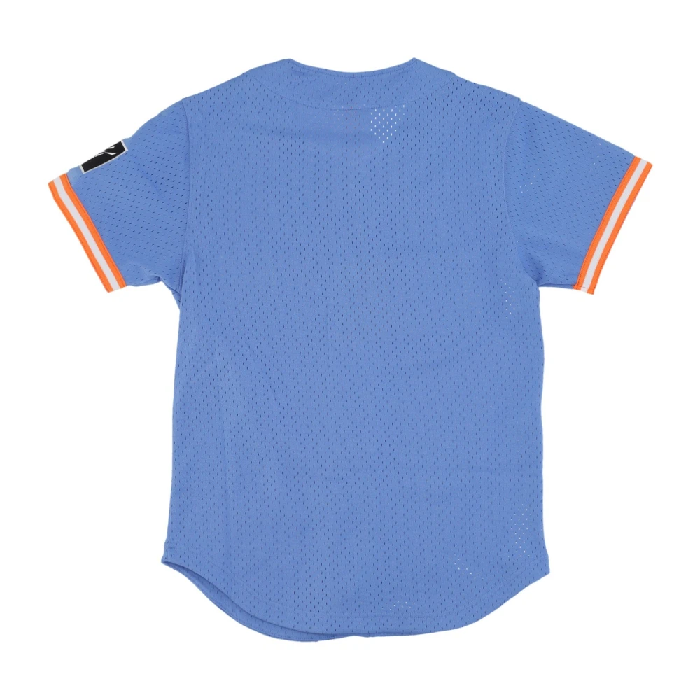 Mitchell & Ness Cleveland Cavaliers NBA Mesh Button Front Shirt Blue Heren