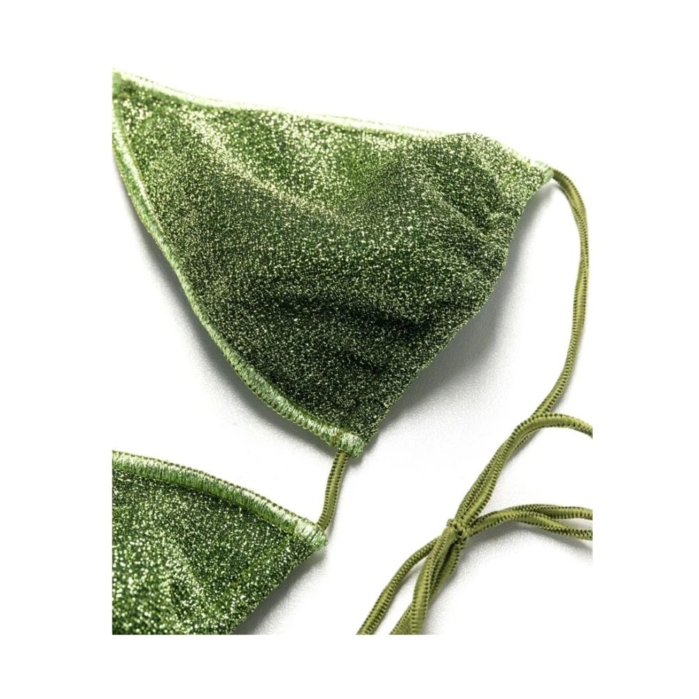 Oseree Avocado Groene Lurex Bikini Set Green Dames