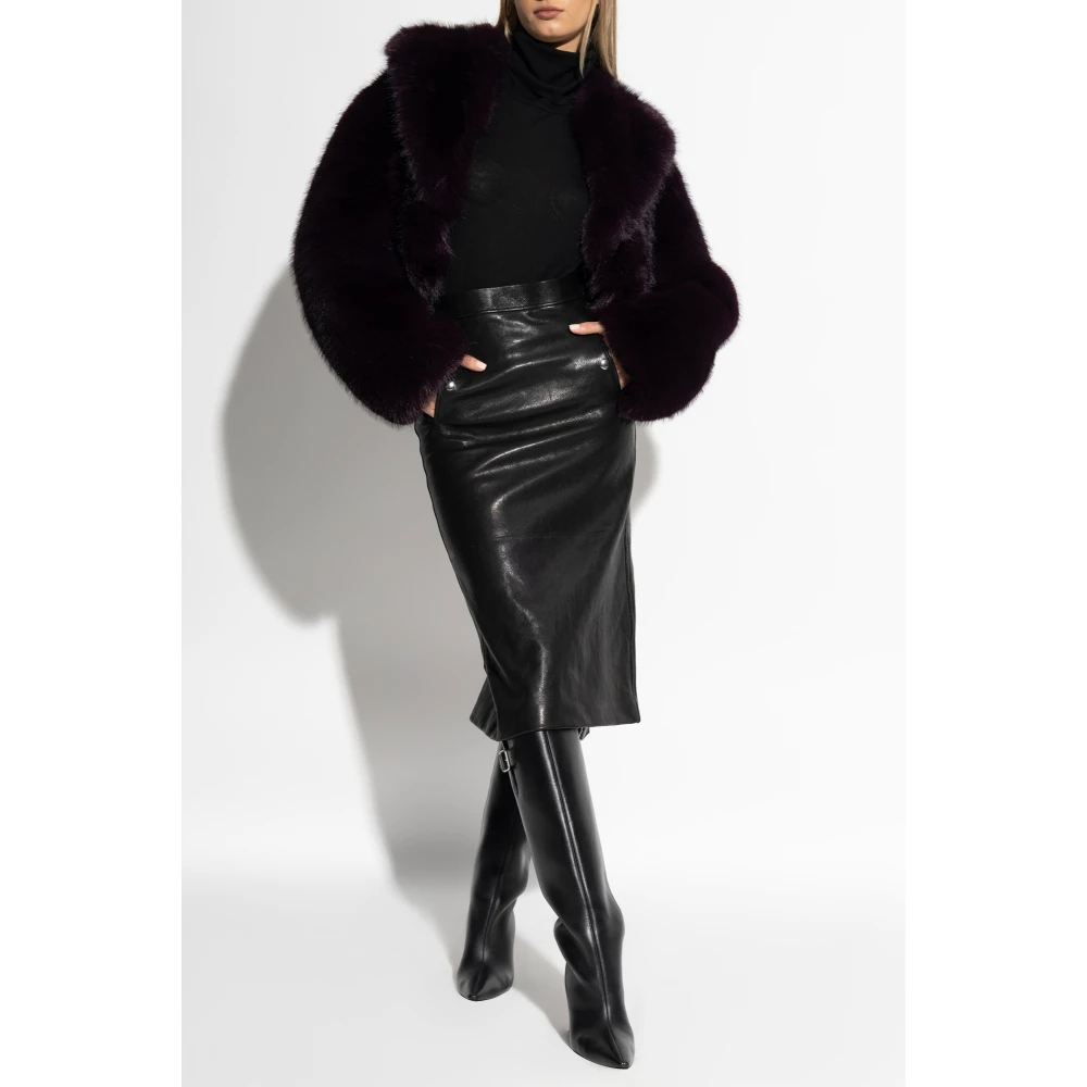 Stand Studio Shearling jas Samara Purple Dames