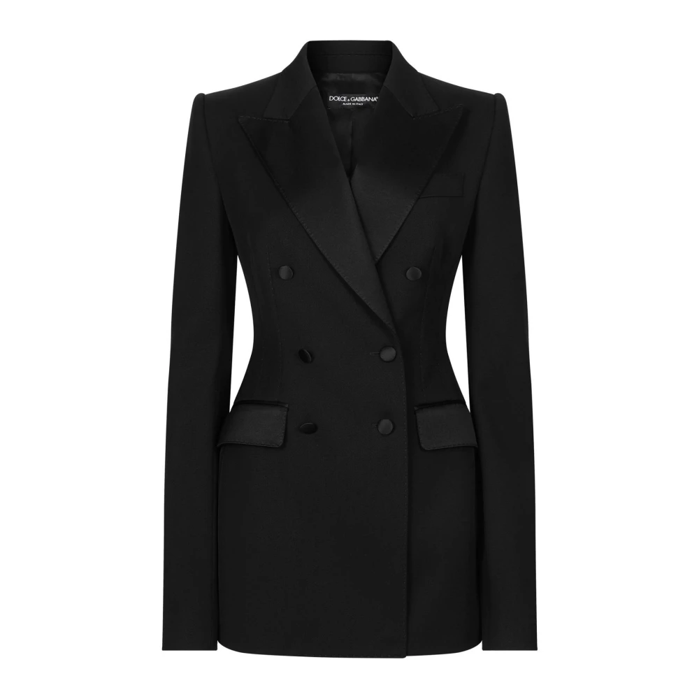 Dolce & Gabbana Svart Dubbelknäppt Skräddad Kavaj