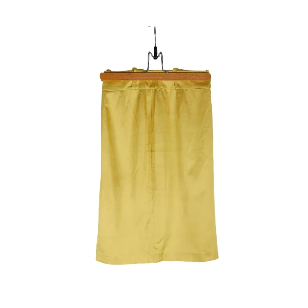 Valentino Vintage Pre-owned Fabric bottoms Yellow Unisex