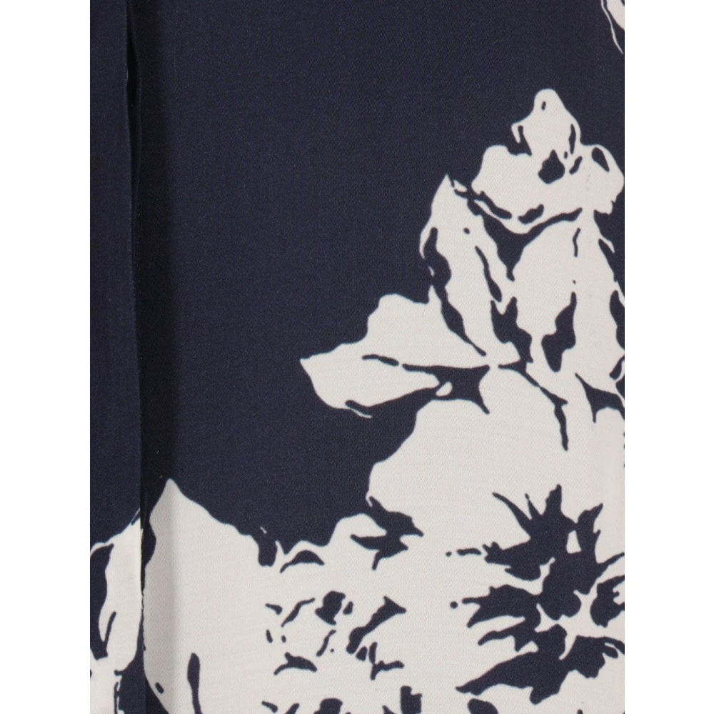 Raquel Diniz Oversized Blauw Bloemenprint Shirt Blue Dames