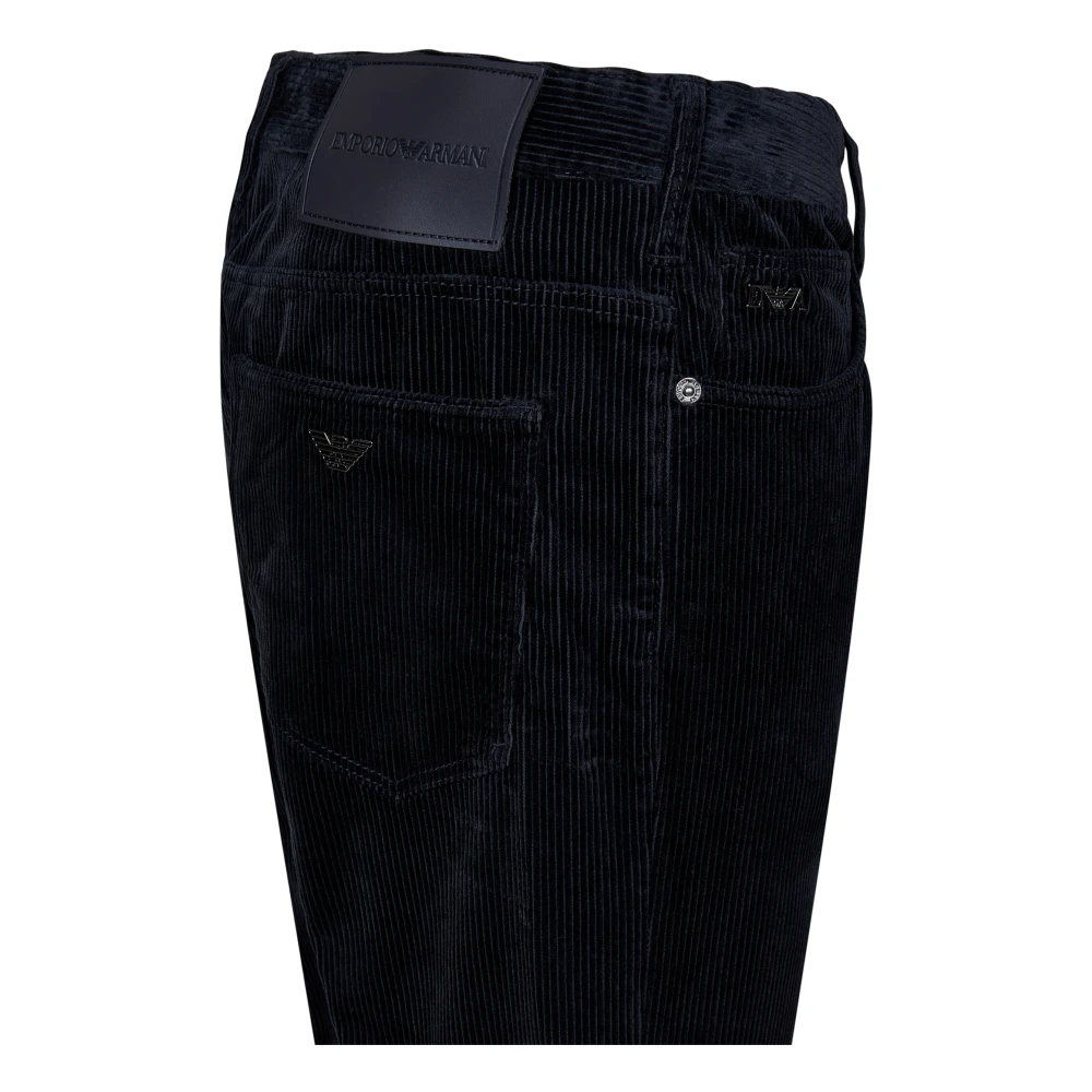 Emporio Armani Blauwe Broek met Adelaar Logo Blue Heren