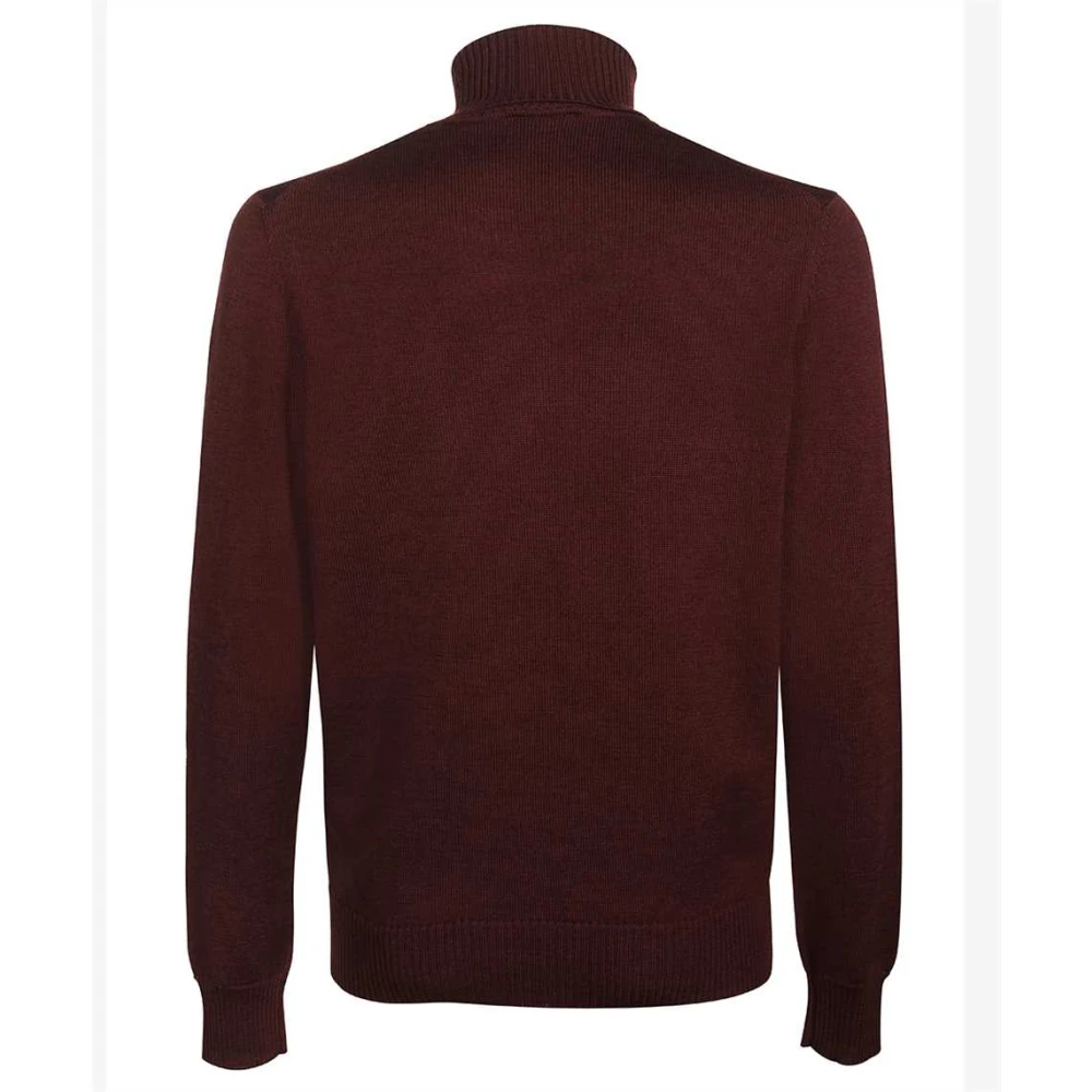 Emporio Armani Geribbelde wollen coltrui Red Heren