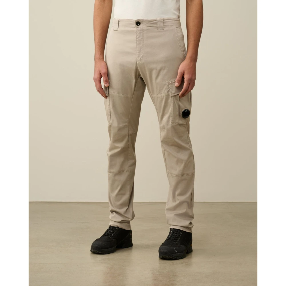 C.P. Company Cargo Stretch Sateen Grijs Broek Beige Heren