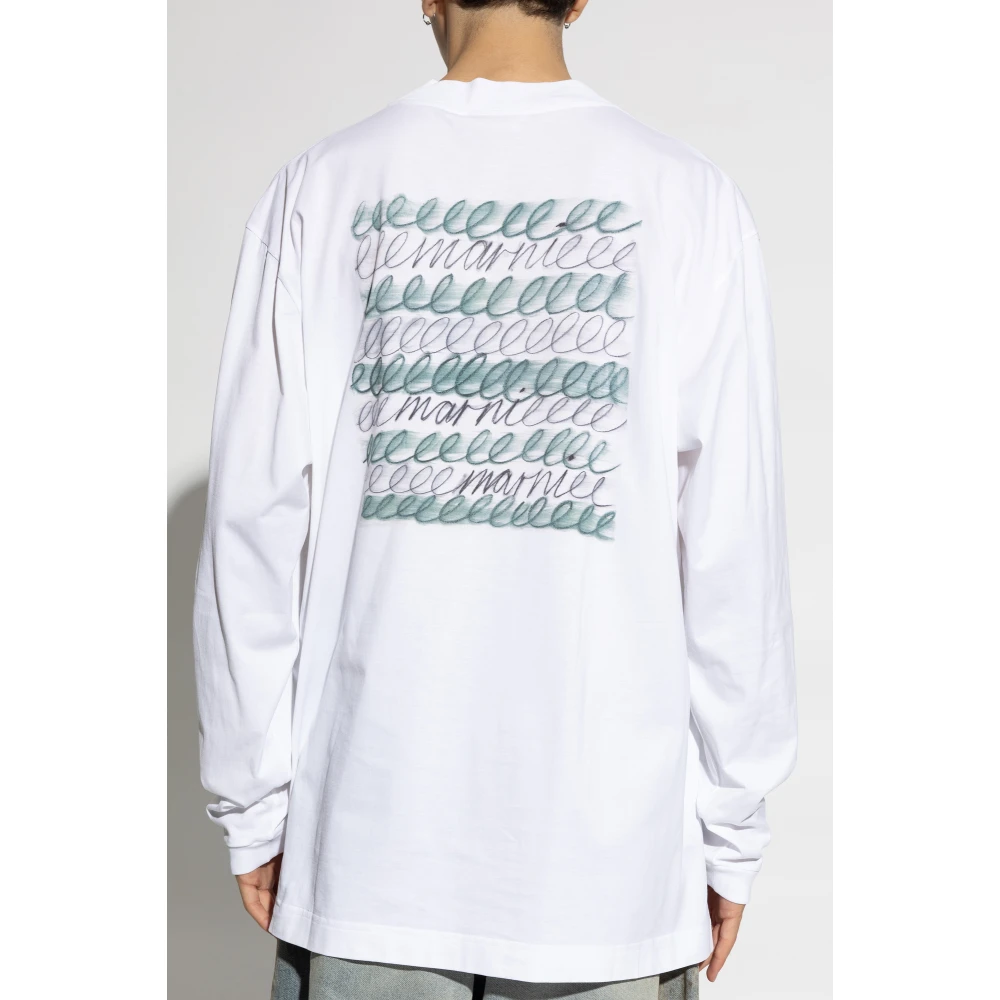 Marni Lange mouw T-shirt White Heren
