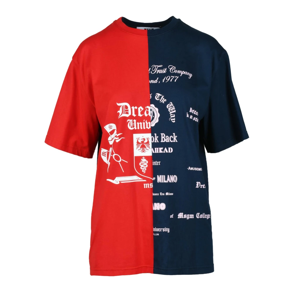 Msgm Katoenen T-shirt met Unieke Stijl Multicolor Dames