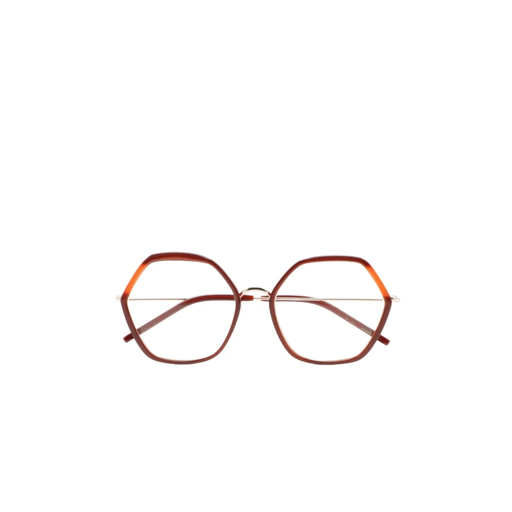 Kaleos Hexagonale Bril Bruin Brown Unisex