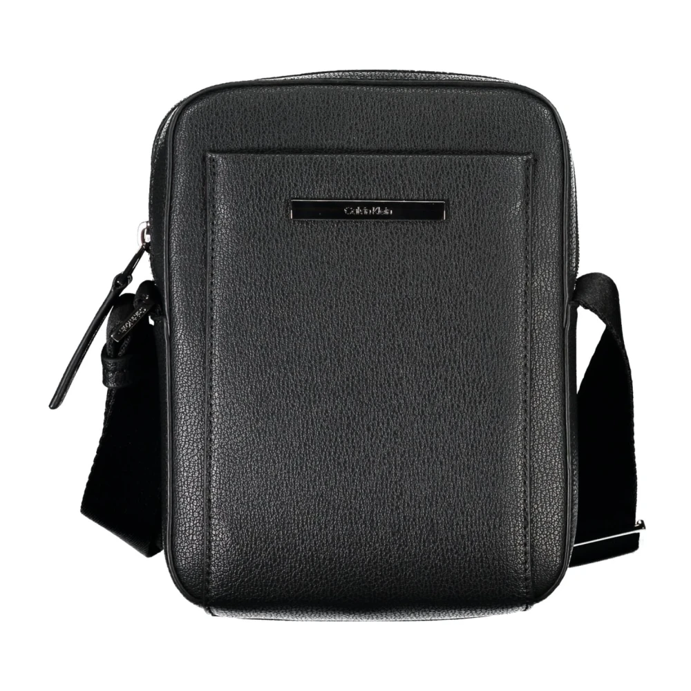 Calvin Klein Zwarte Heren Schoudertas Verstelbare Band Black Heren