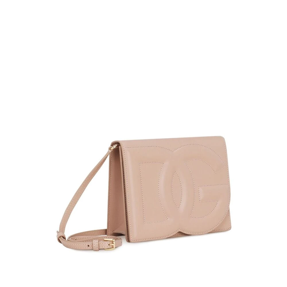 Dolce & Gabbana Gewatteerde leren schoudertas Pink Dames