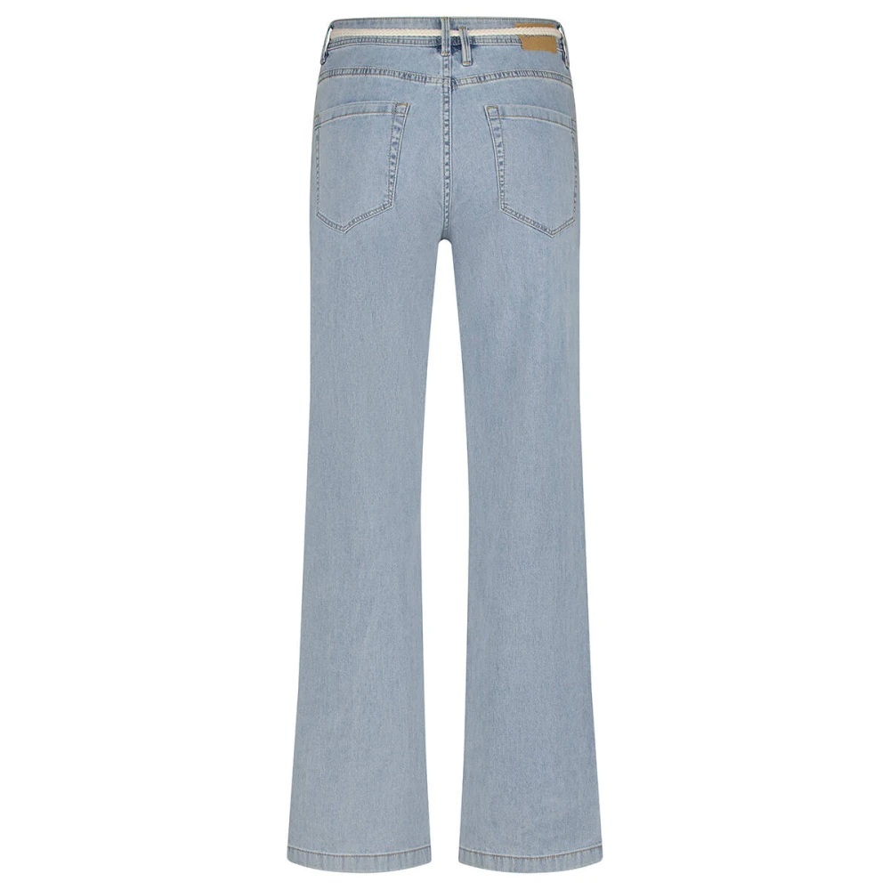 Red Button Stenen Riem Broek Blue Dames