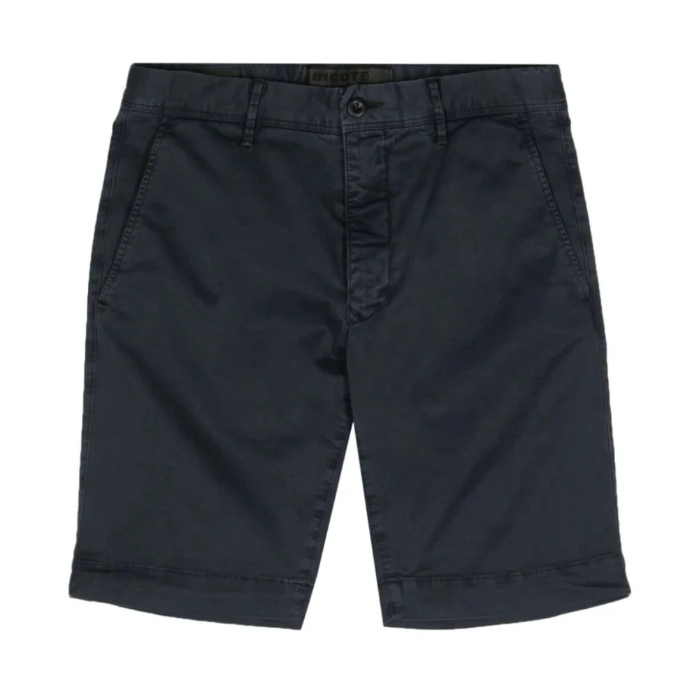 Incotex Casual Katoenen Shorts voor Mannen Blue Heren
