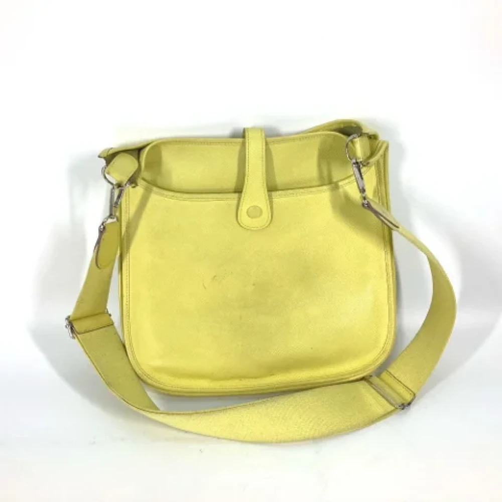 Hermès Vintage Pre-owned Leather crossbody-bags Yellow Dames