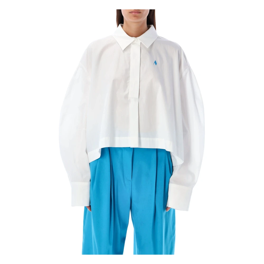 The Attico Witte Oversized Casual Shirt Aw23 White Dames