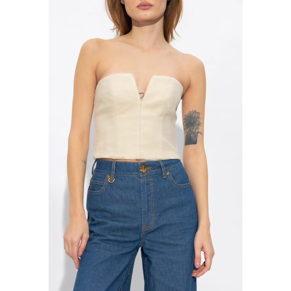 Zimmermann Linnen korset Beige Dames