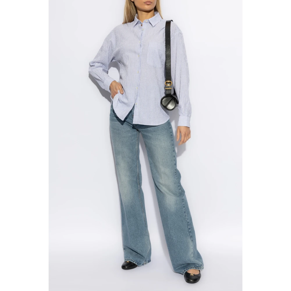 Woolrich Ruimvallend overhemd Blue Dames
