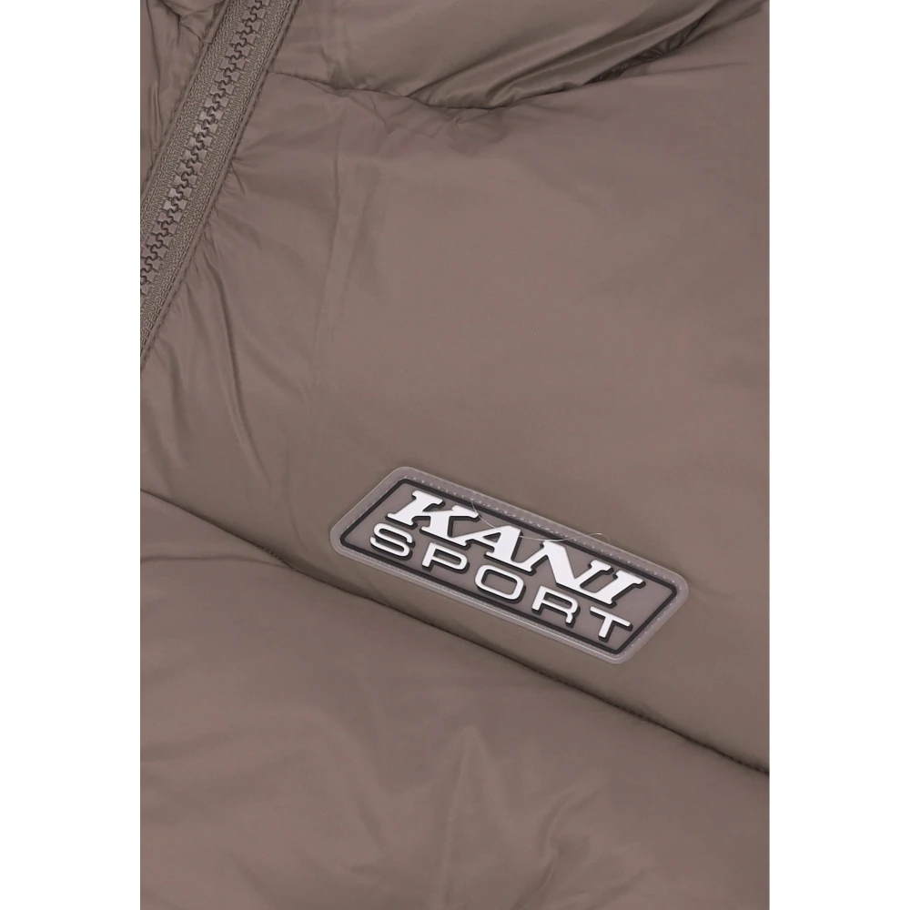Karl Kani Crop Puffer Jacket met Sport Patch Pink Dames