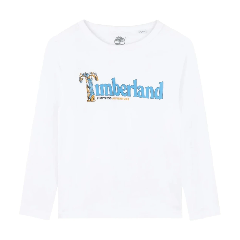 Timberland White Long Sleeve T-Shirt - Male - Kids Short Sleeve T-Shirts - 16 Y - Kids