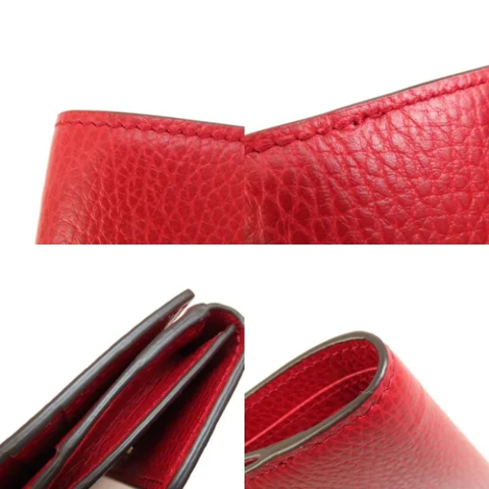 Gucci Vintage Pre-owned Leather wallets Red Dames