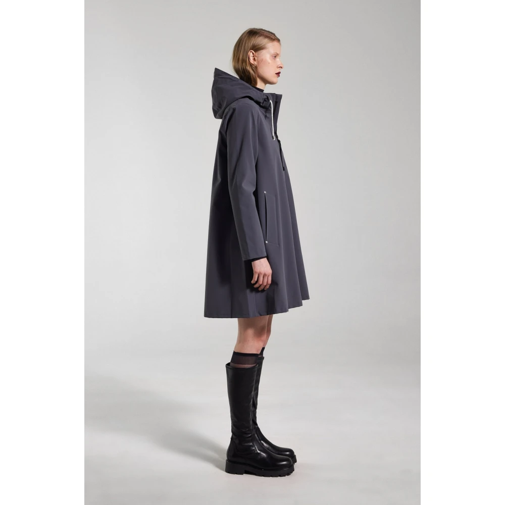 Stutterheim Lichtgewicht Rits Matte Regenjas Blue Dames