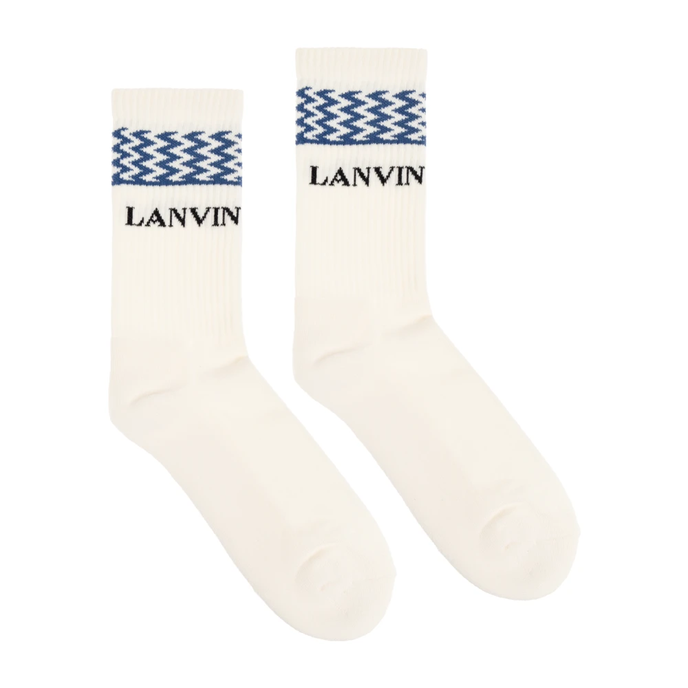 Lanvin Katoenen sokken Beige Heren