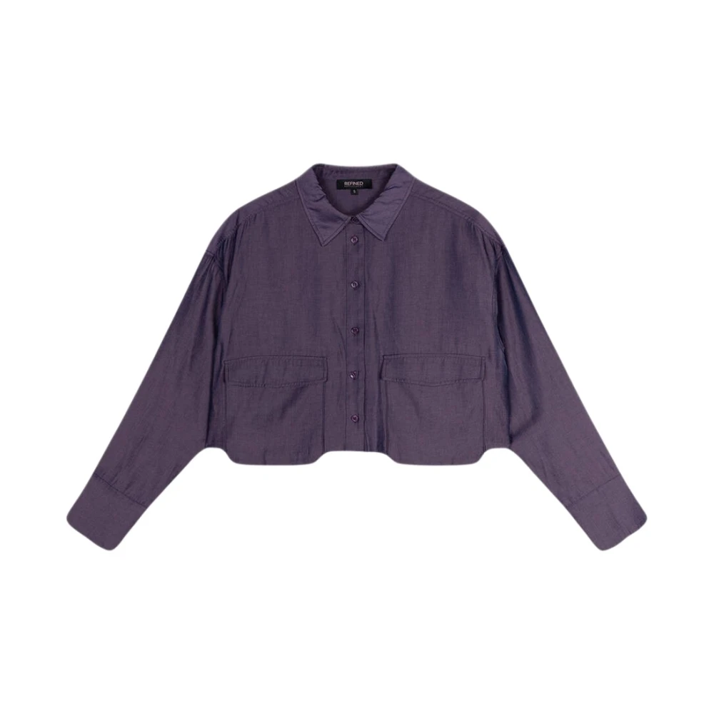 Refined Department Tina Blouse Lange Mouw Purple Dames