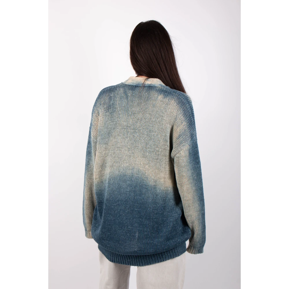 Roberto Collina Denim Effect Vest Blue Dames