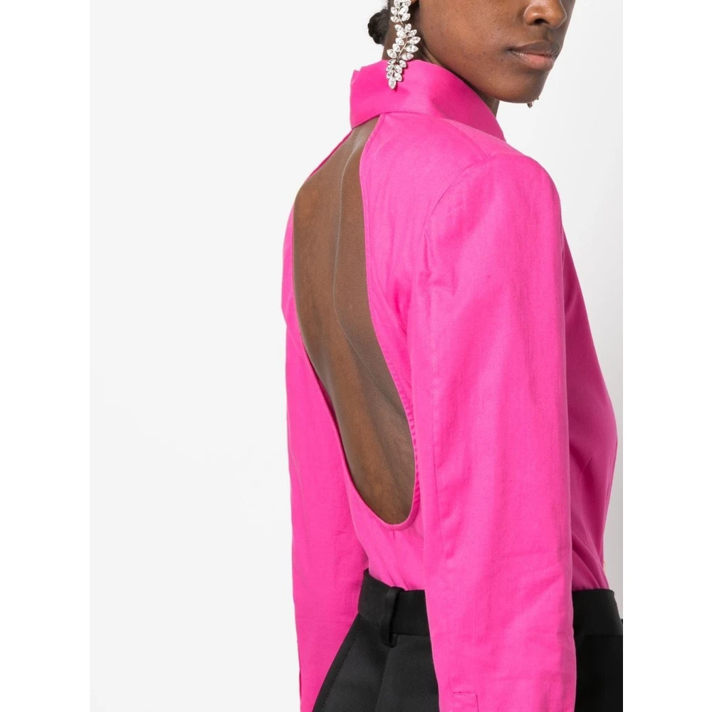 Giuseppe Di Morabito Fuchsia Katoen Elastaan Shirt Pink Dames
